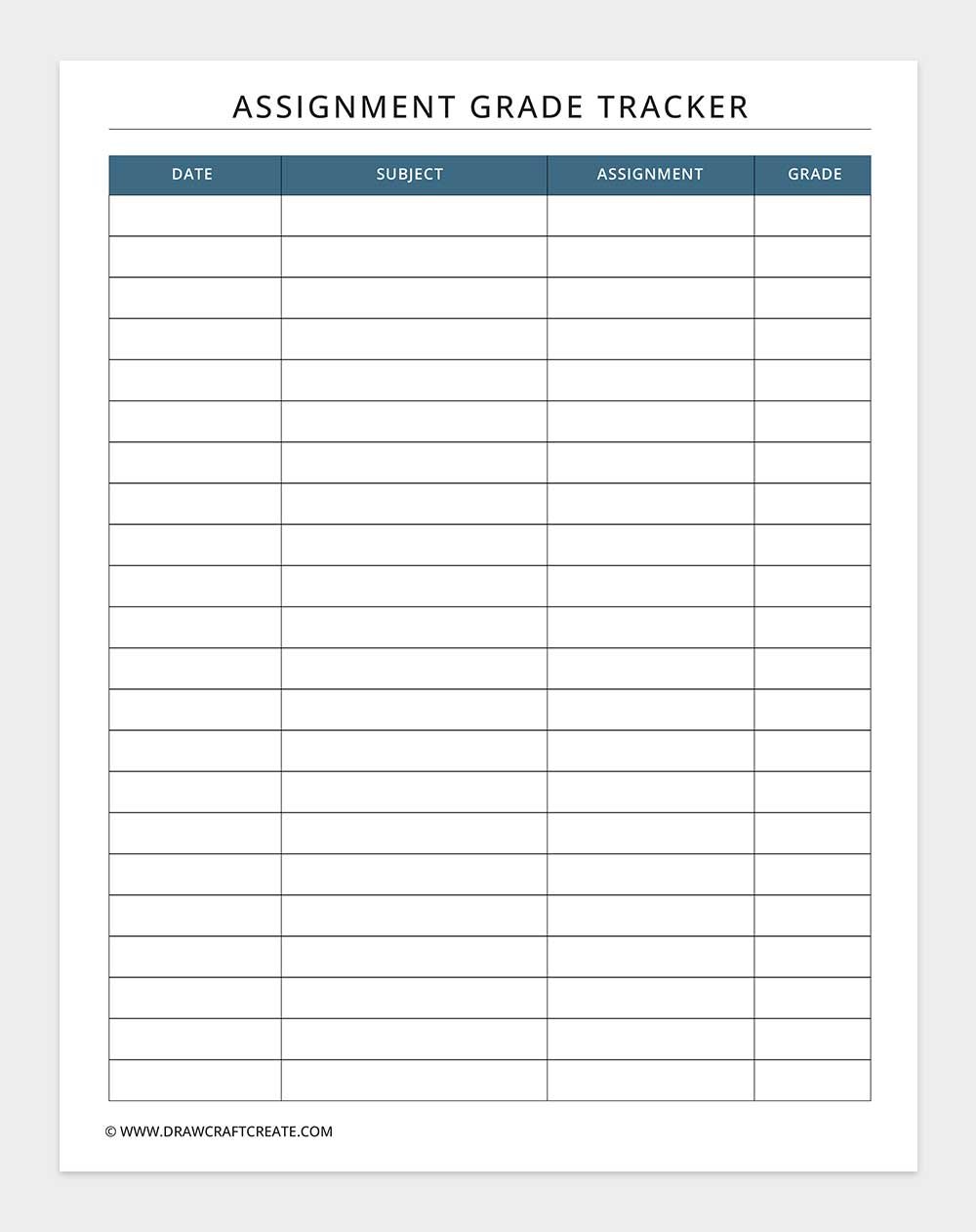 assignment grade tracker