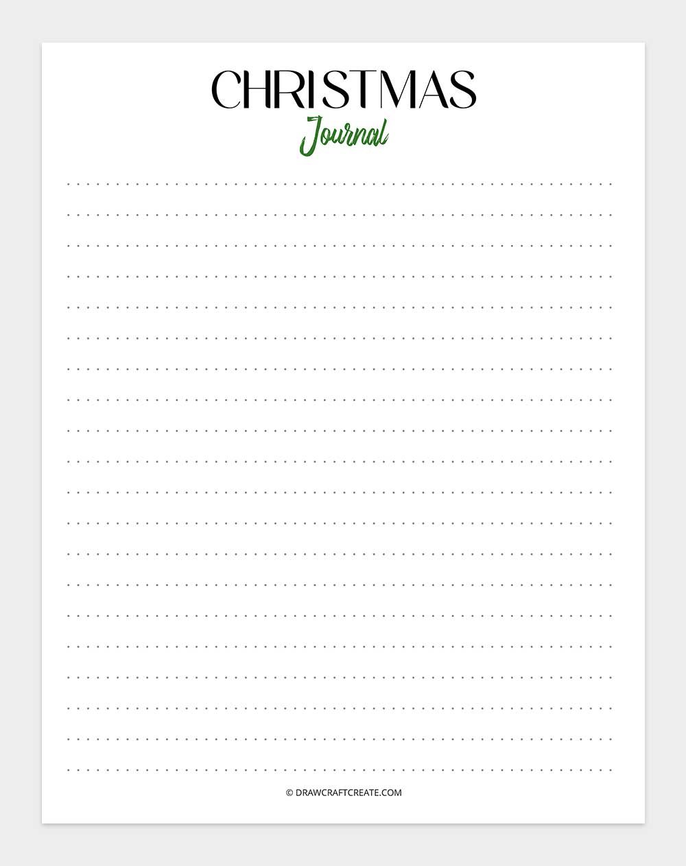 Christmas dot journal