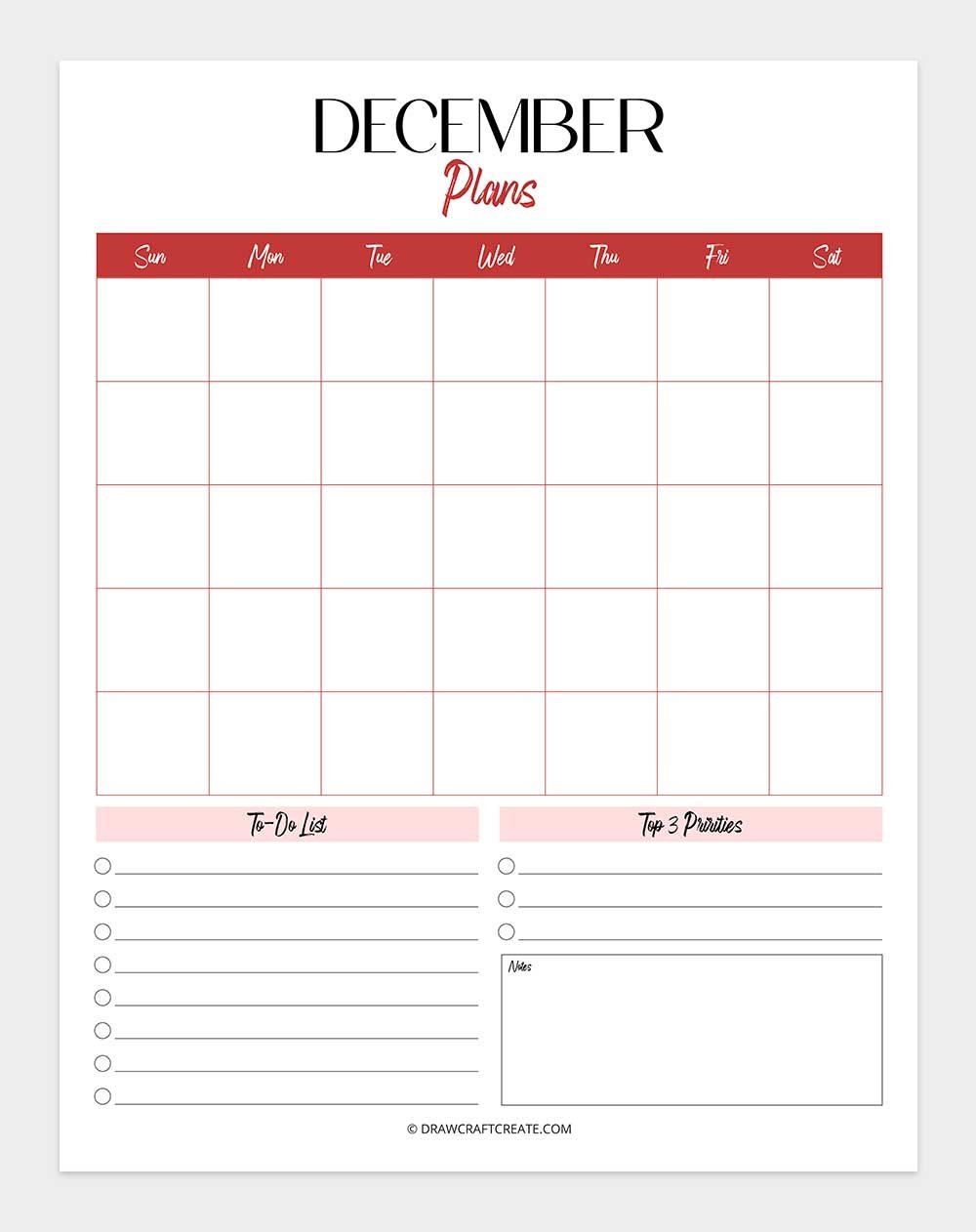 December plans