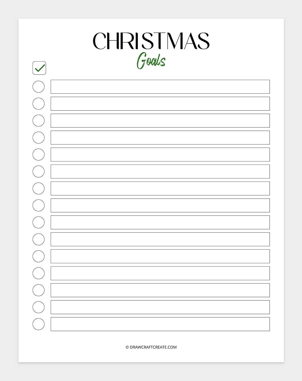 Christmas goals