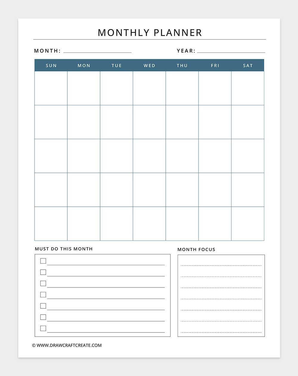 monthly planner