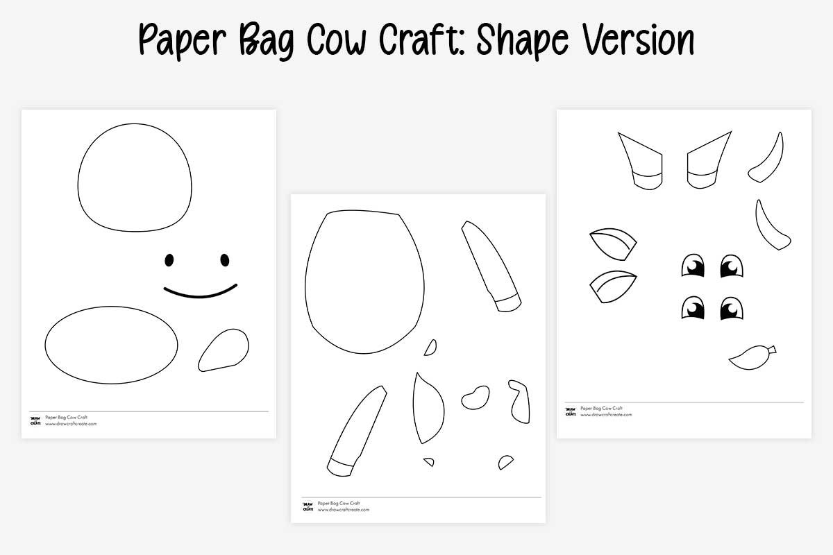 cow paper bag craft line
