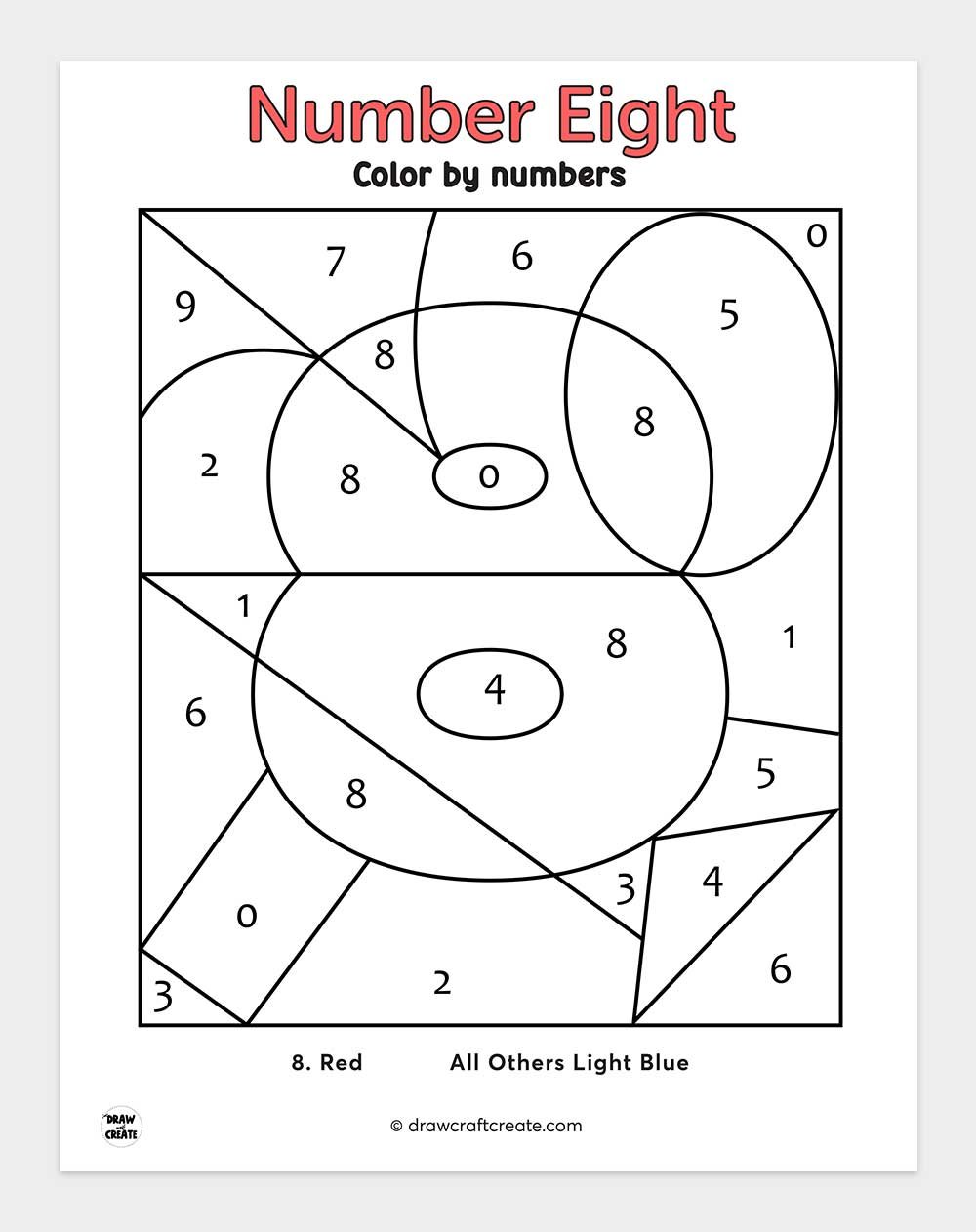 eight color by number