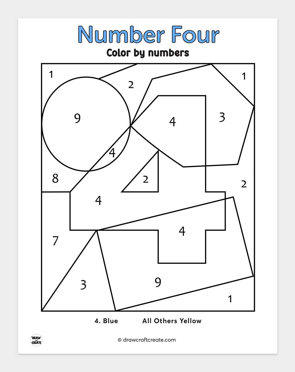 four color by number