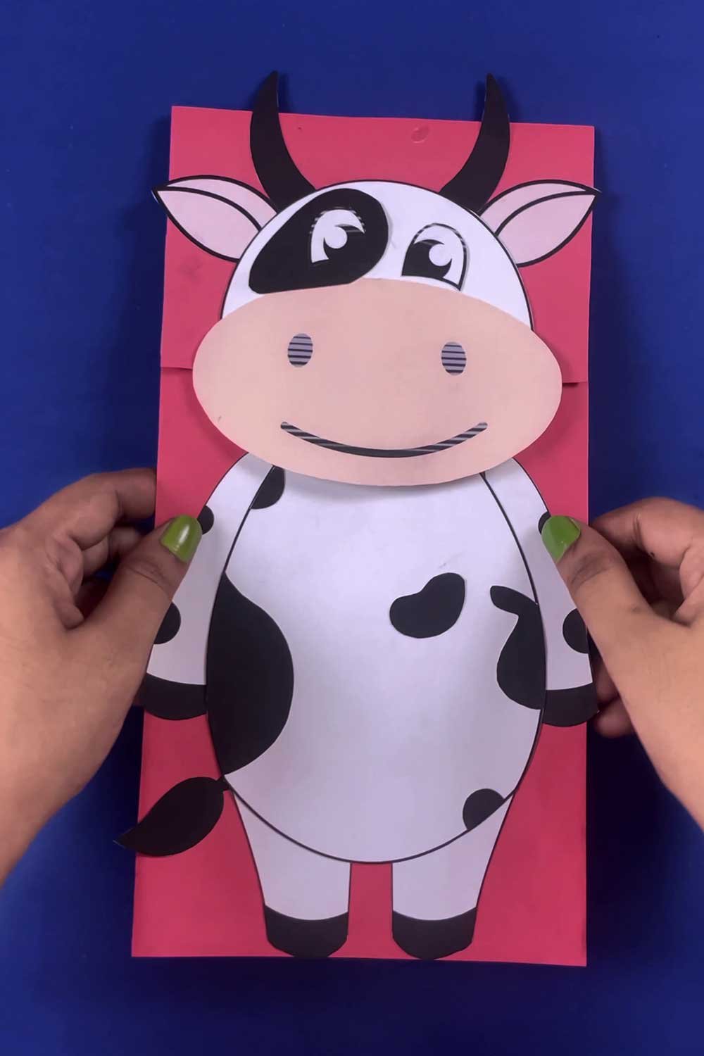 how to make paper bag cow craft