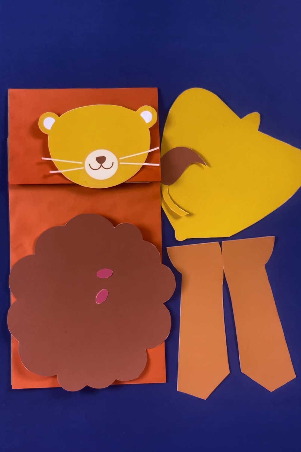 how to make paper bag lion craft