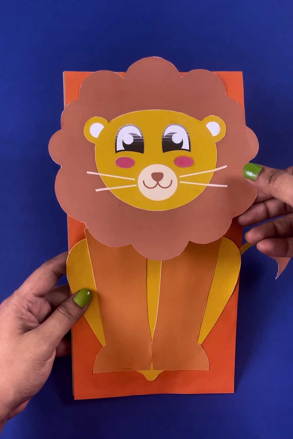 how to make paper bag lion craft