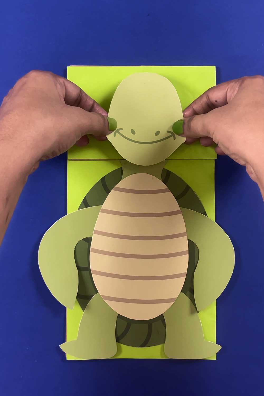 how to make paper bag turtle craft