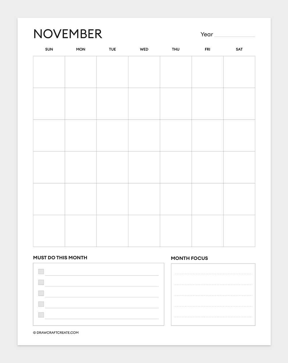 november 2025 calendar vertical
