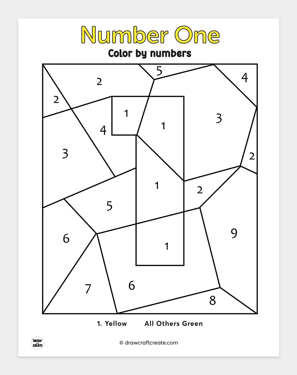 one color by number
