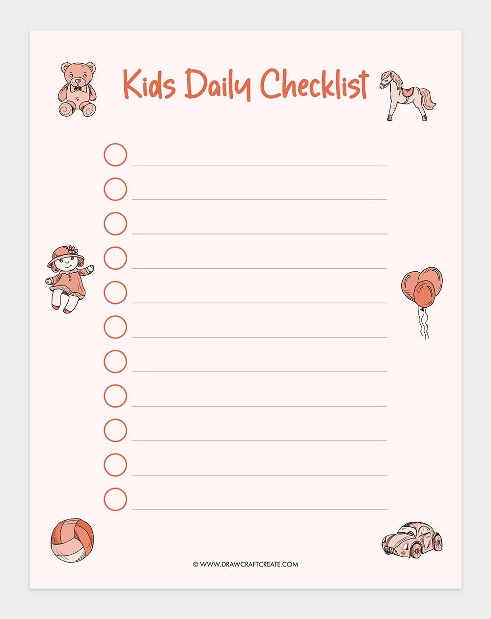 printable checklist template