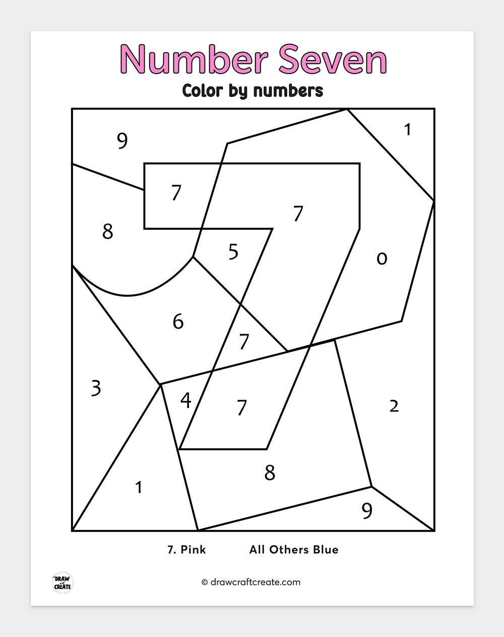 seven color by number
