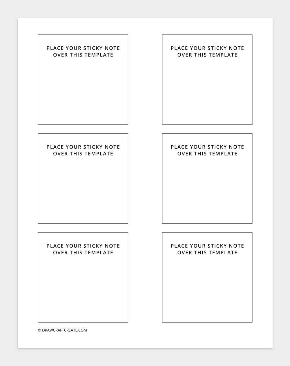 sticky note template