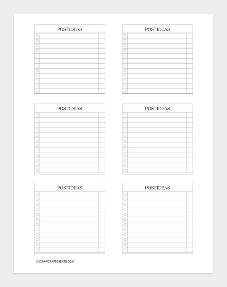 Free Printable Sticky Notes Template - Draw Craft Create
