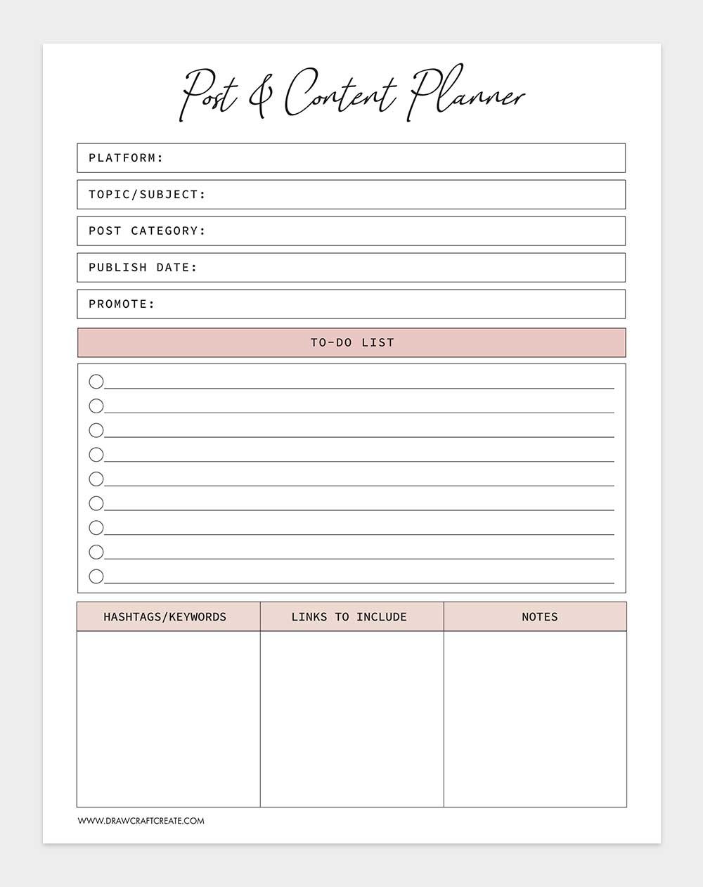 post and content planner