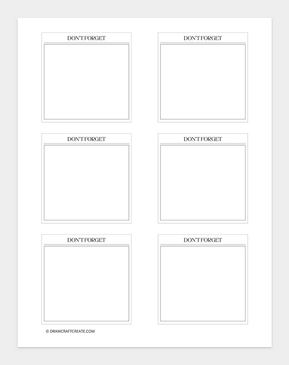 don't forget sticky notes