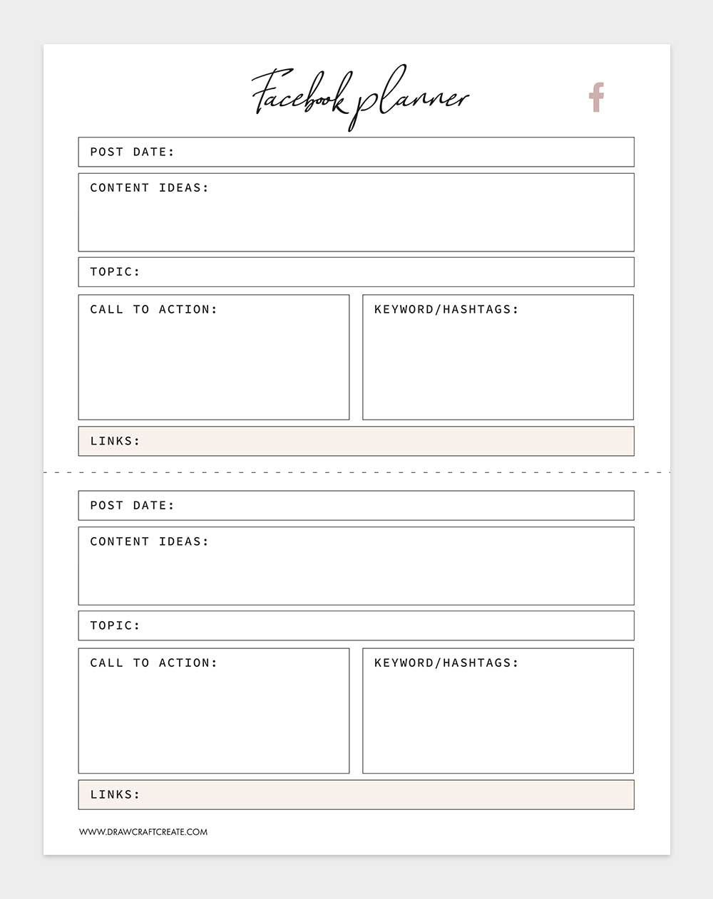 facebook planner