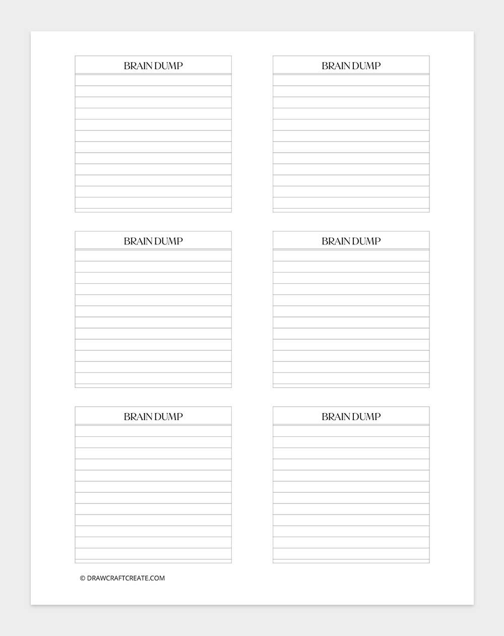 brain dump sticky notes