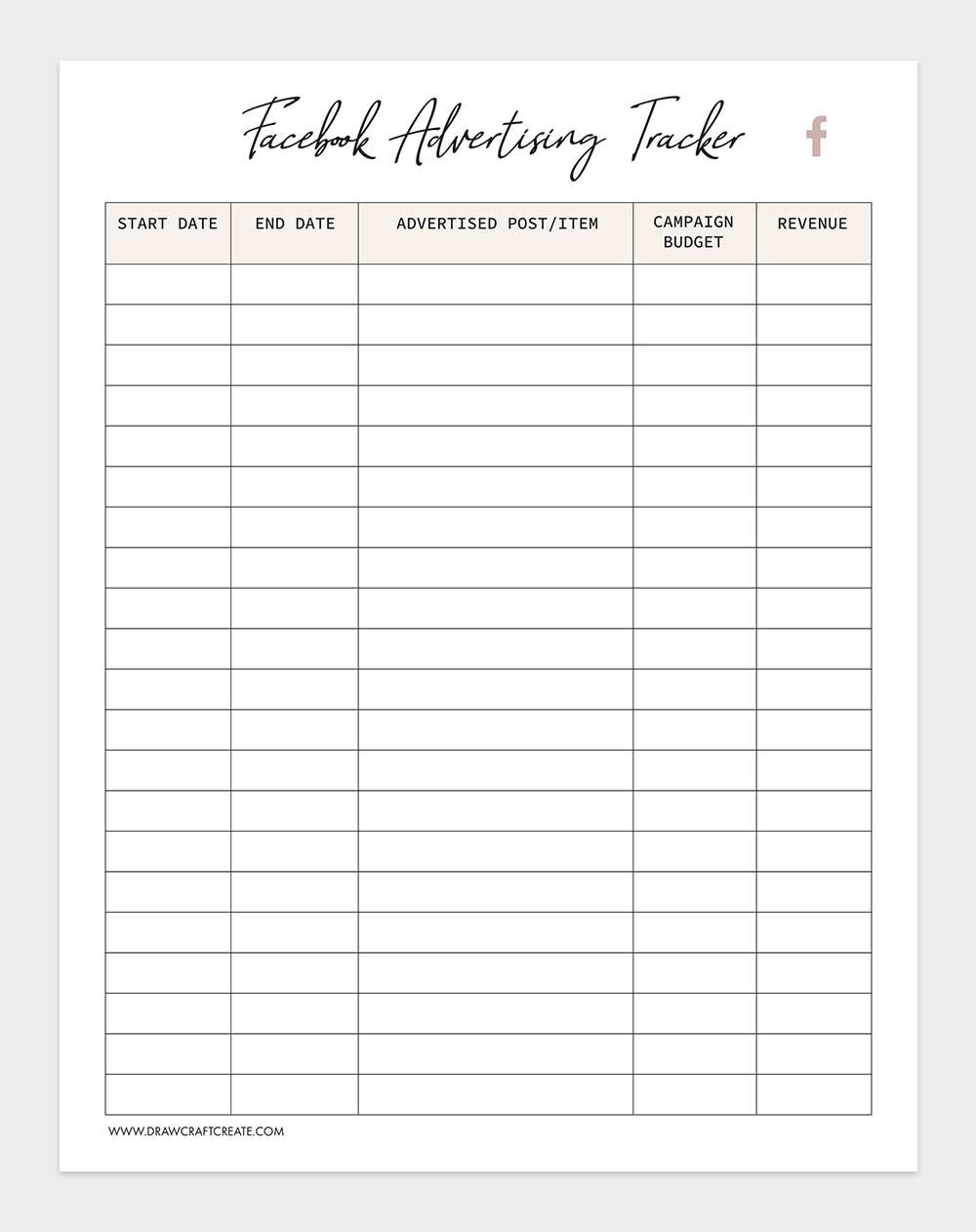facebook advertising tracker