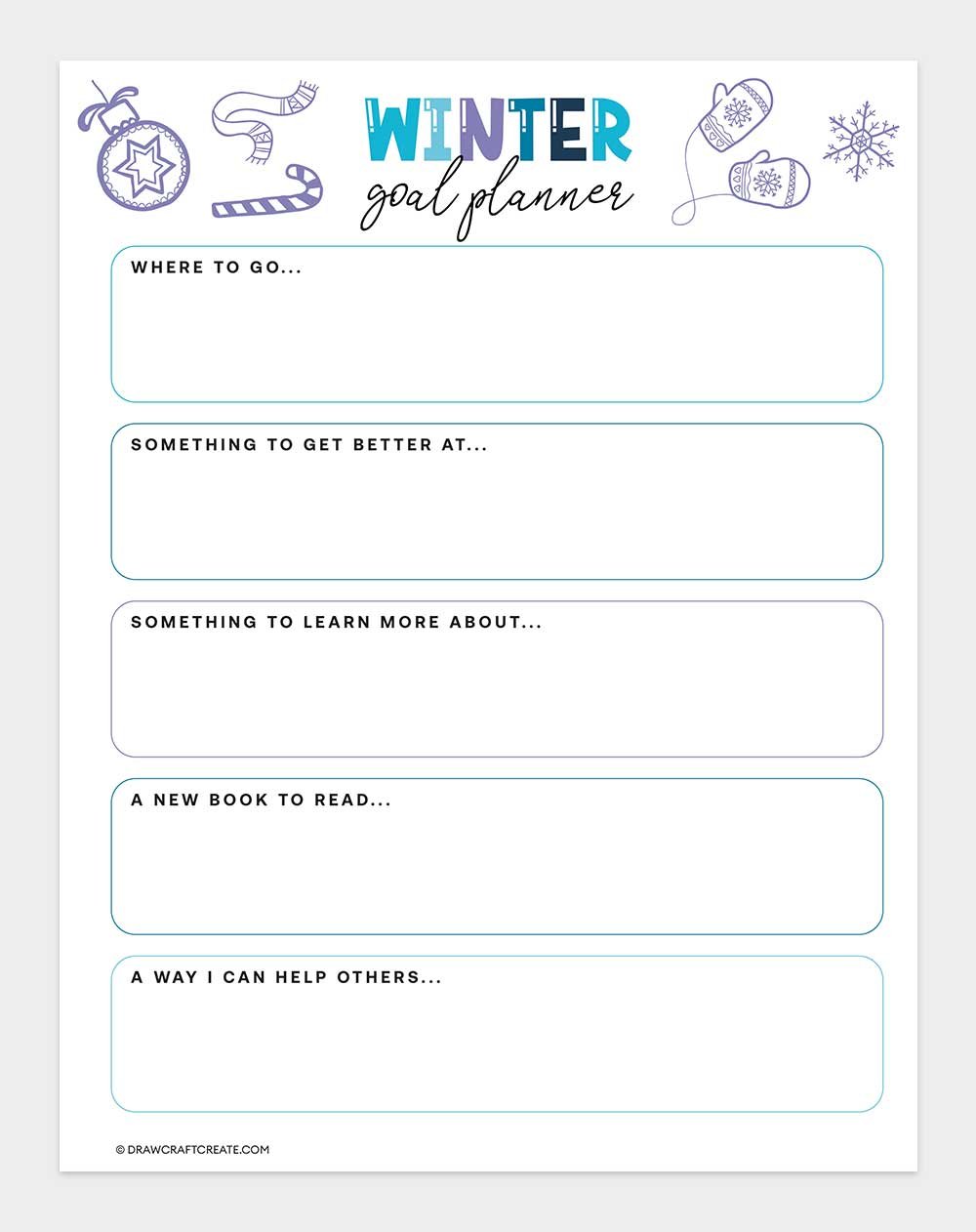 winter goal planner