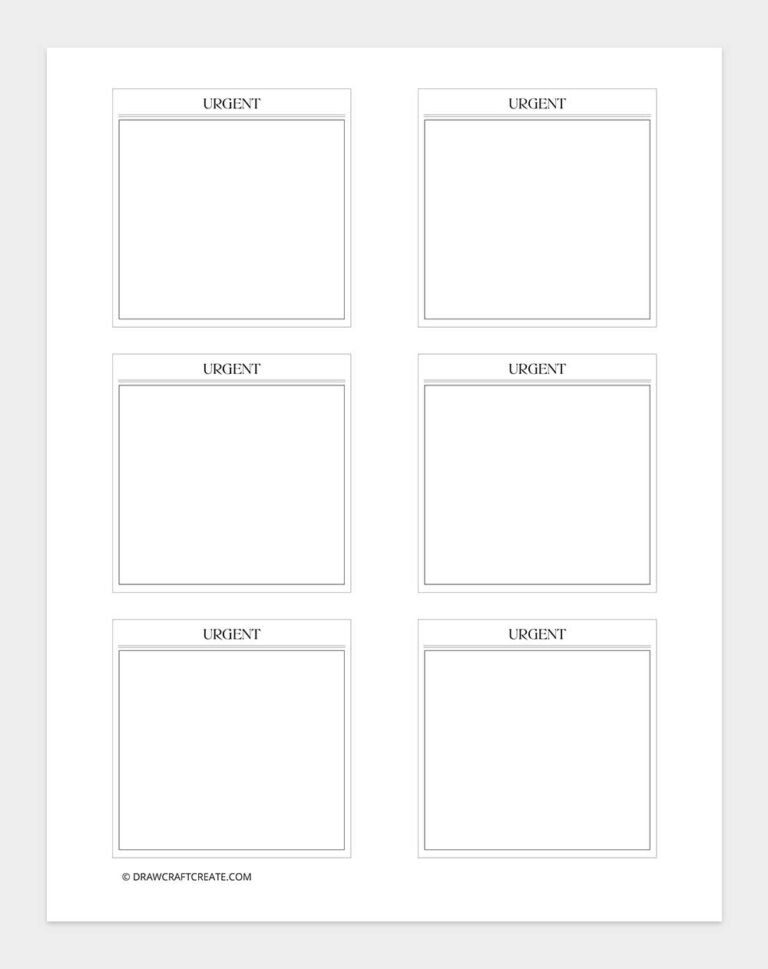 Free Printable Sticky Notes Template - Draw Craft Create