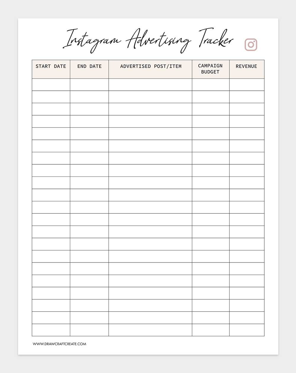instagram advertising tracker