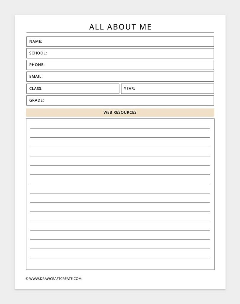 Free Student Planner Printable (56 Pages) - Draw Craft Create