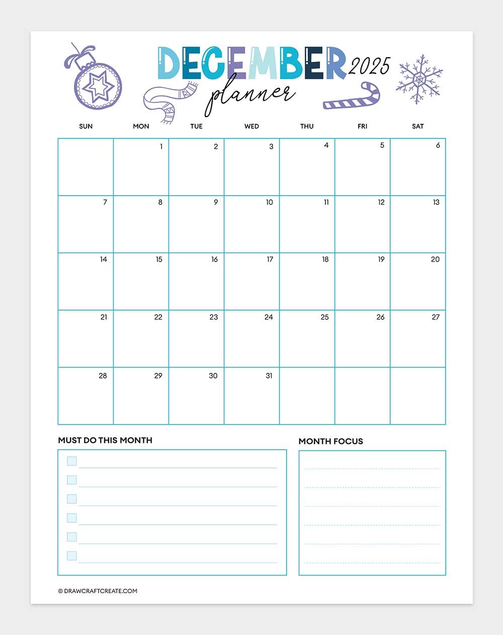 december 2025 calendar