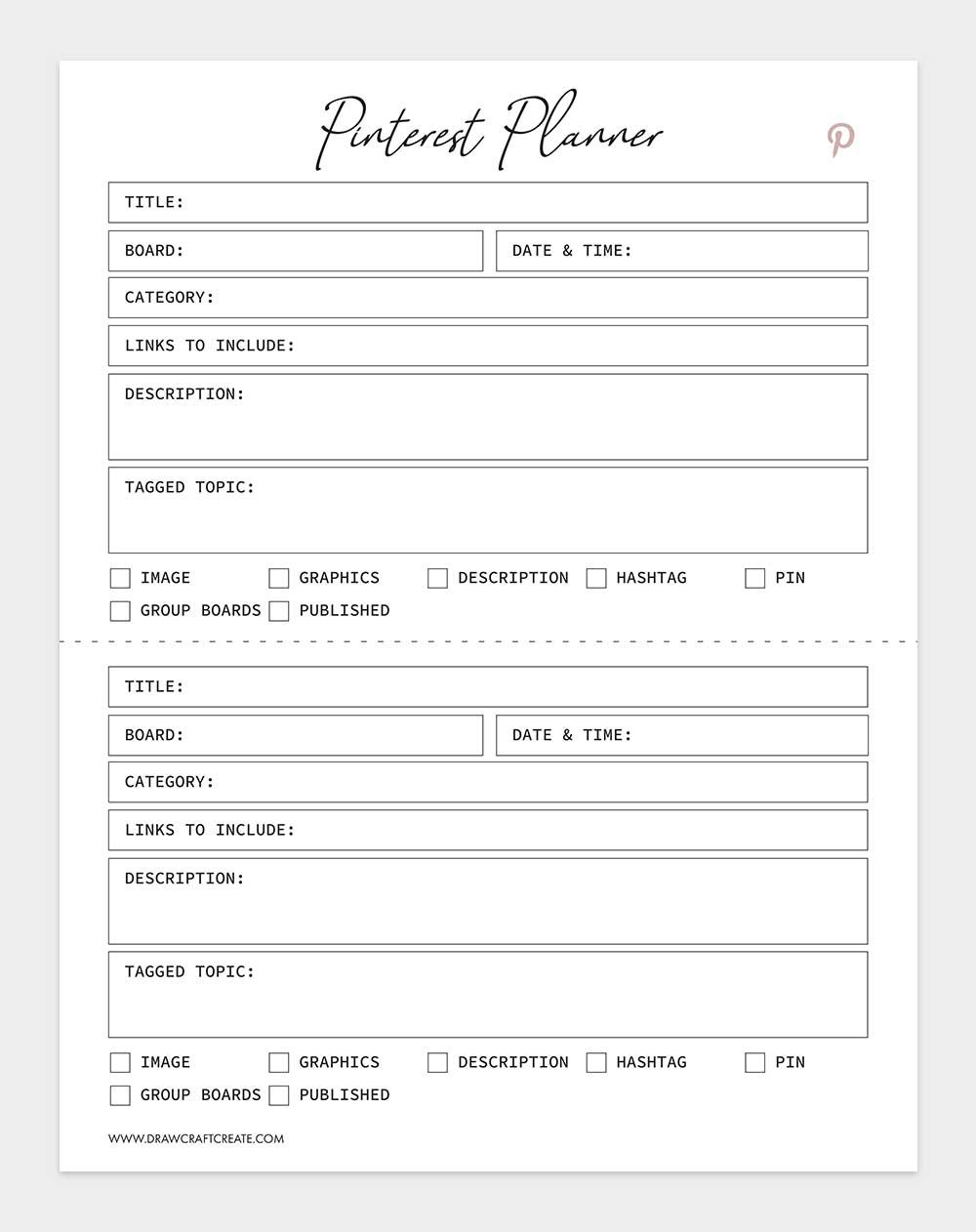 pinterest planner