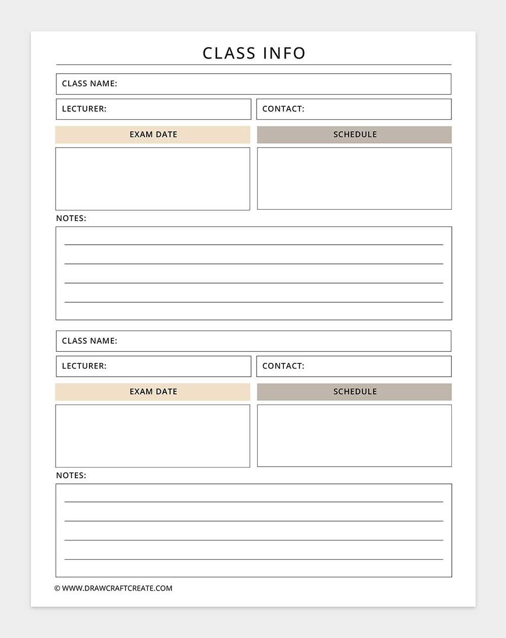 class information