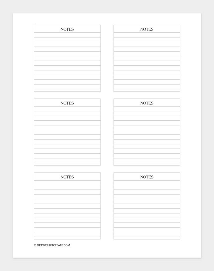 Free Printable Sticky Notes Template - Draw Craft Create