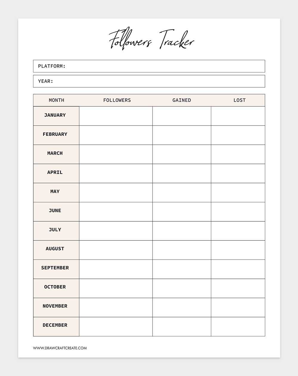 followers tracker