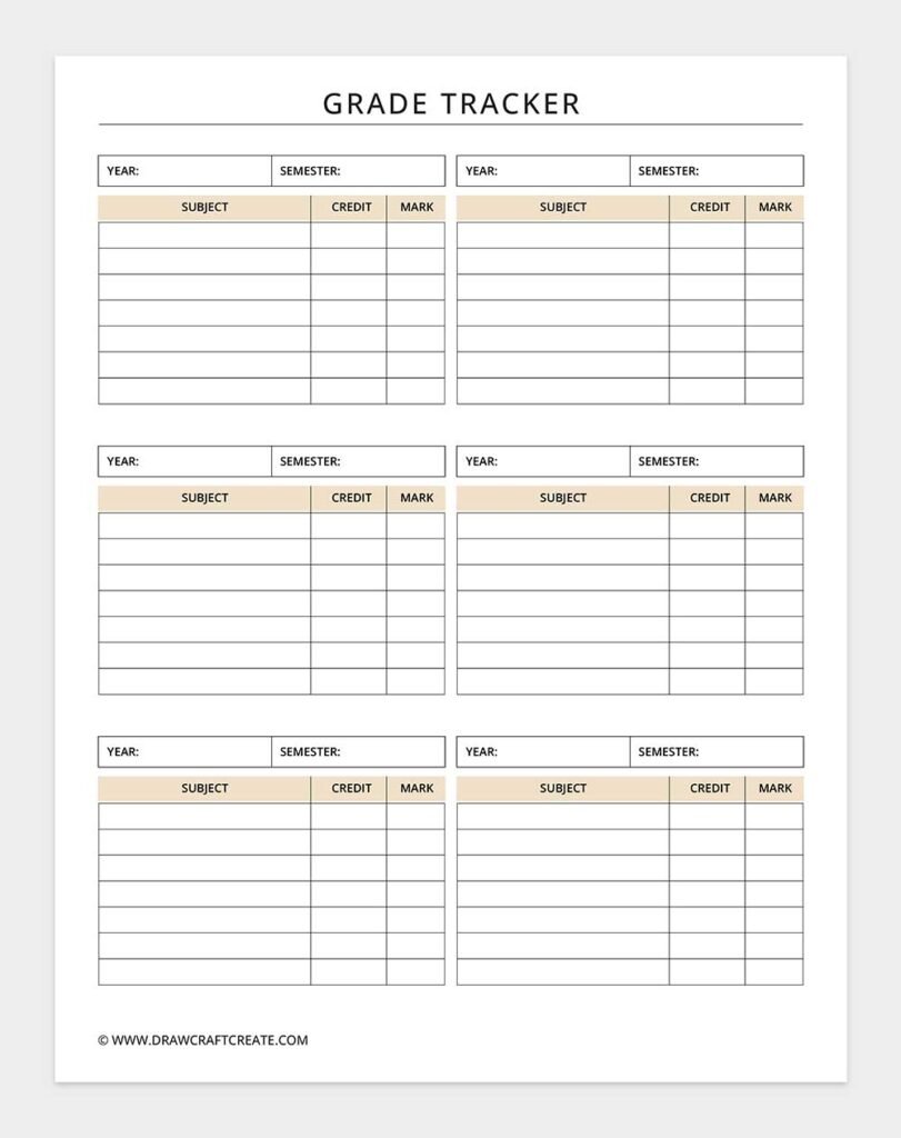 Free Student Planner Printable (56 Pages) - Draw Craft Create