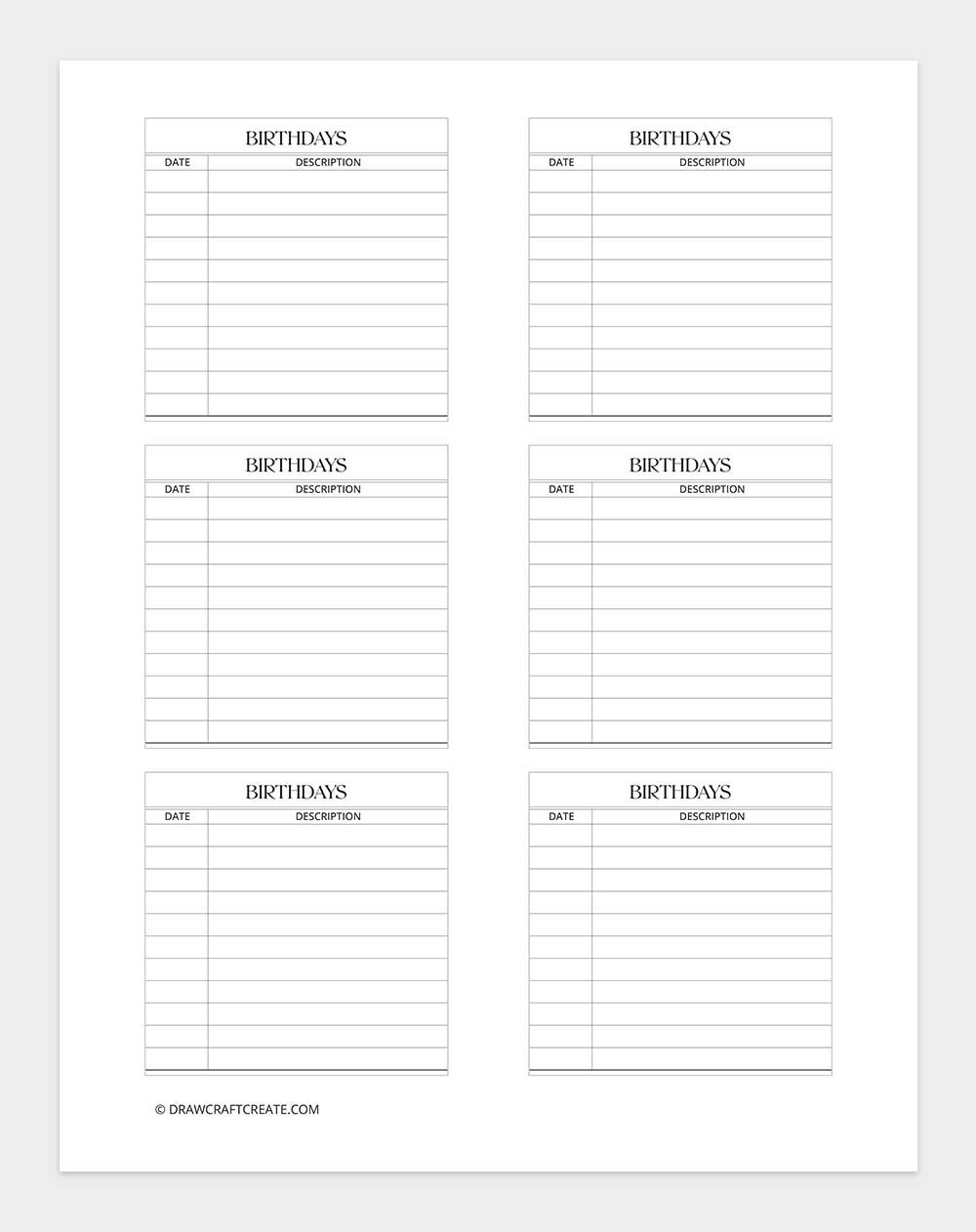 birthday sticky notes