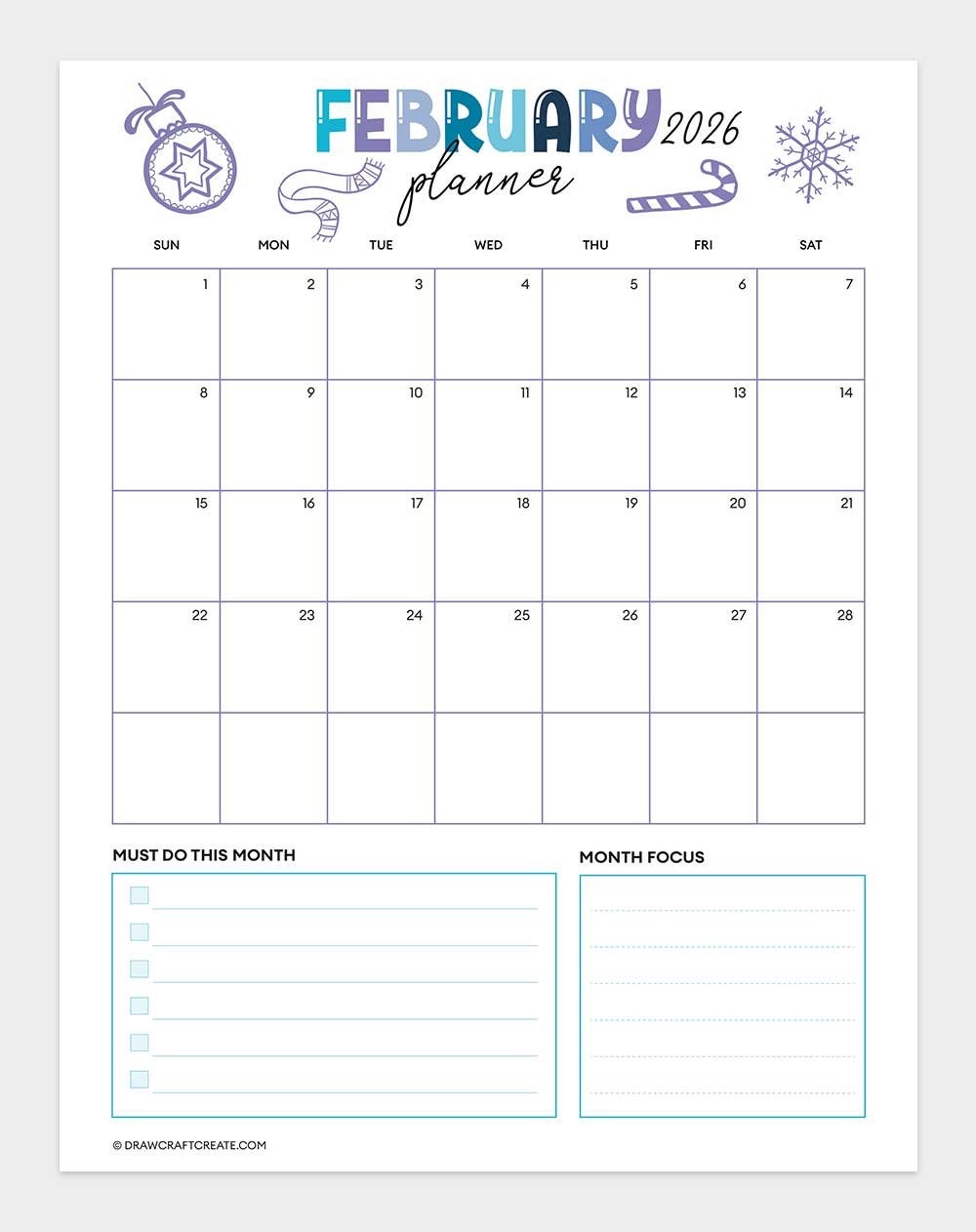 february 2026 calendar