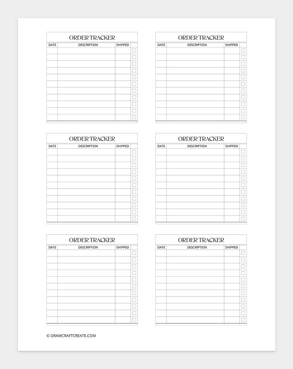 order tracker sticky notes