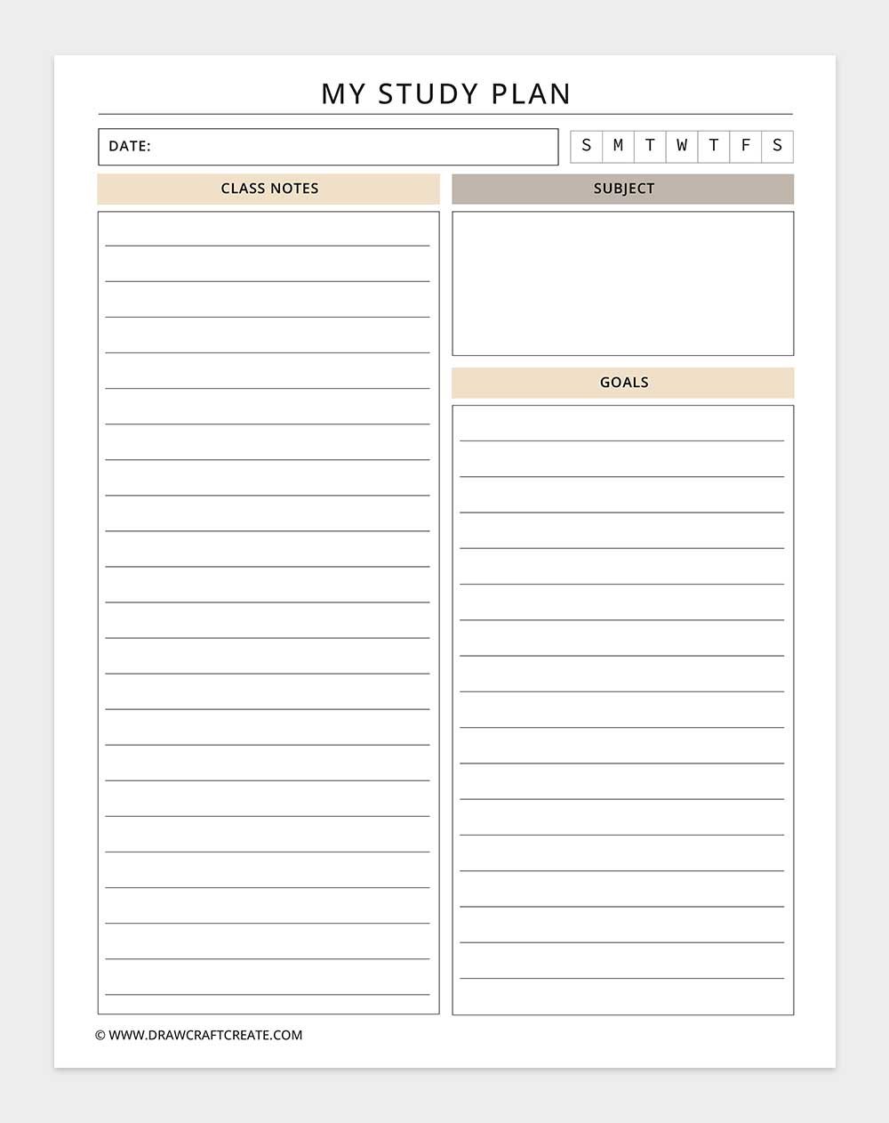 my study plan