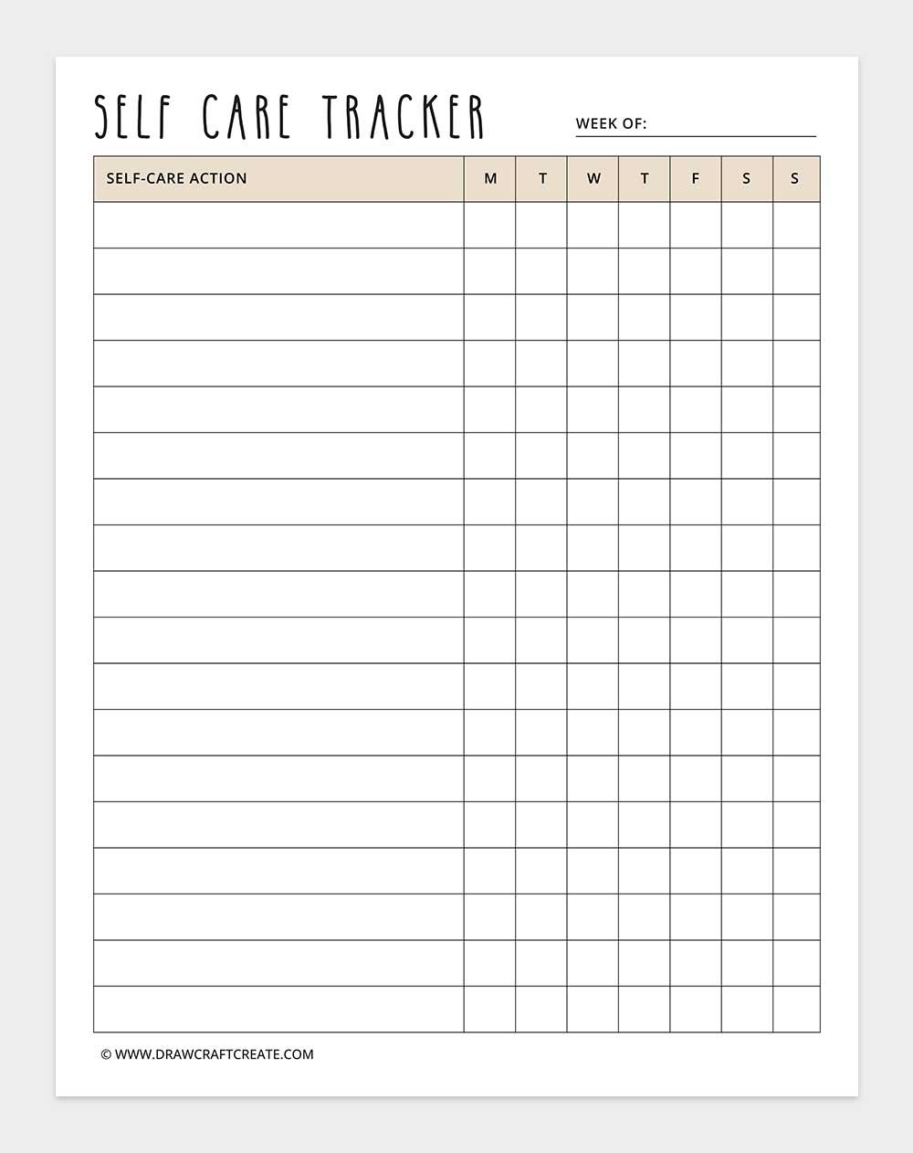 self care tracker