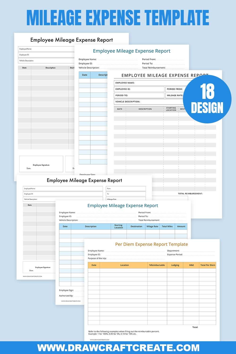 Mileage Expense Templates