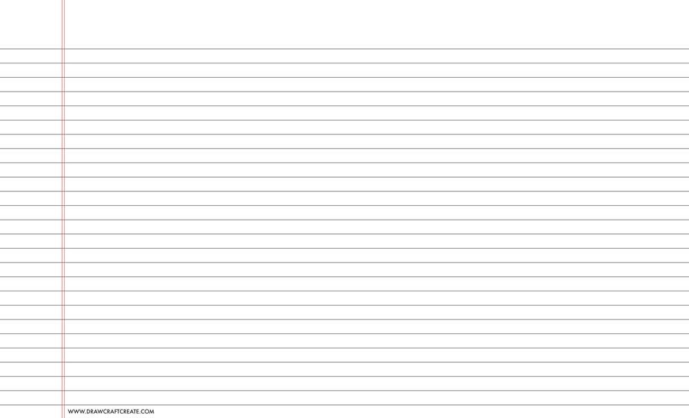 lined paper college ruled - legal size - landscape - black color