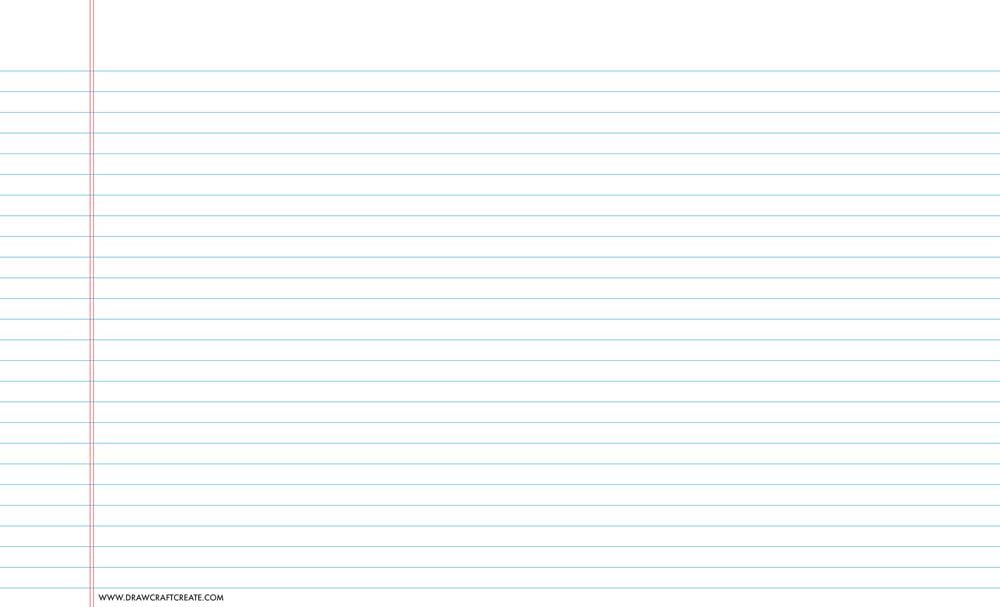 lined paper college ruled - legal size - landscape - blue color