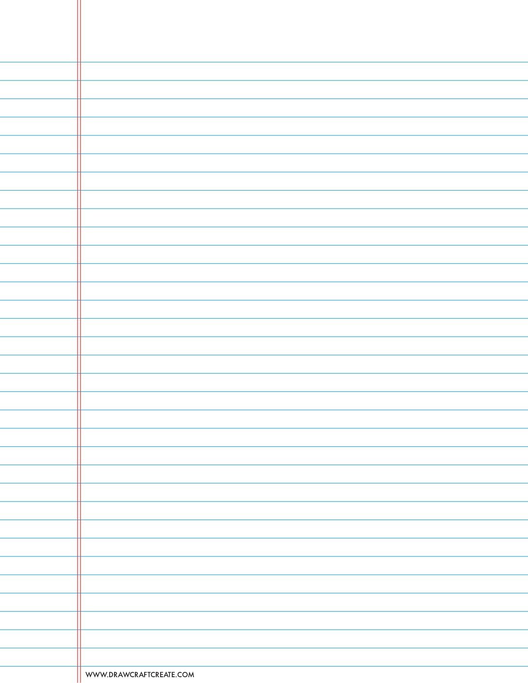 lined paper college ruled - letter size - vertical - blue color