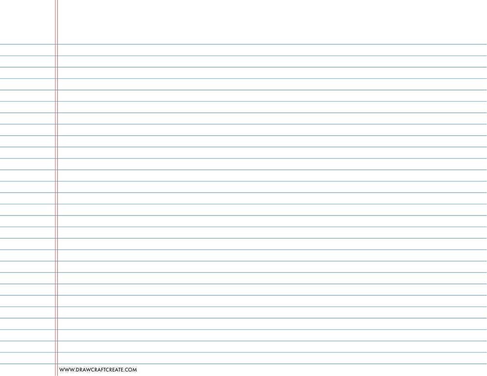 lined paper narrow ruled - letter size - landscape - blue color