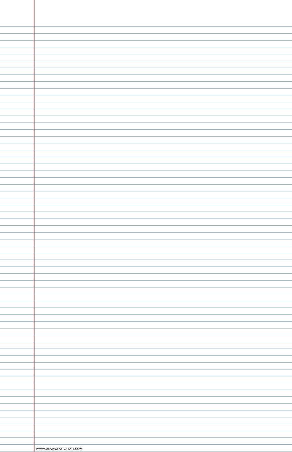 lined paper narrow ruled - tabloid size - vertical - blue color