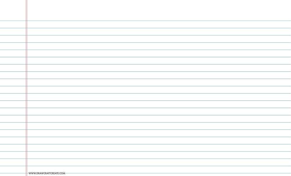 lined paper wide ruled - legal size - landscape - blue color