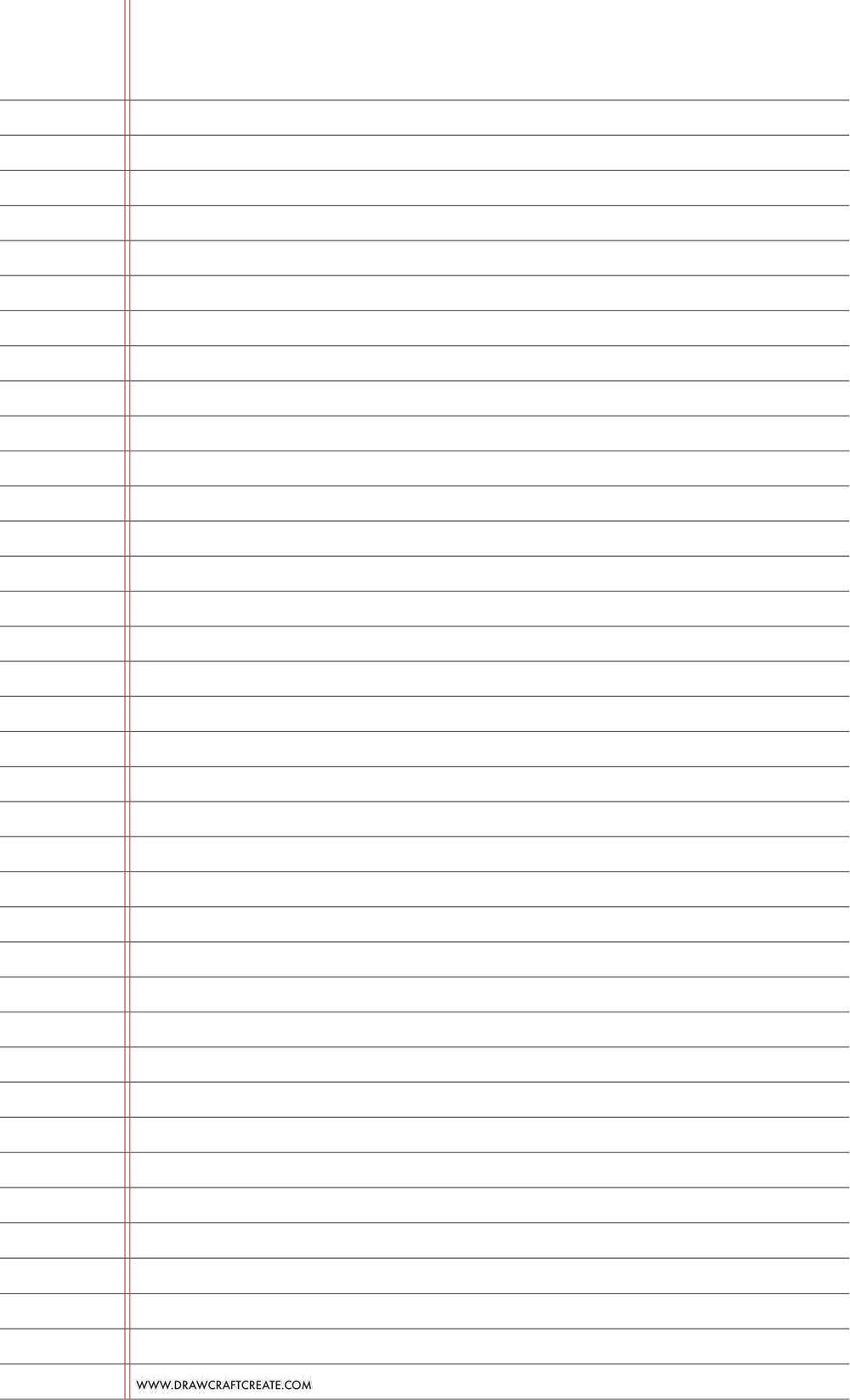 lined paper wide ruled - legal size - vertical - black color