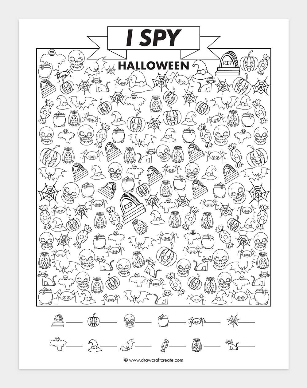 printable halloween i spy