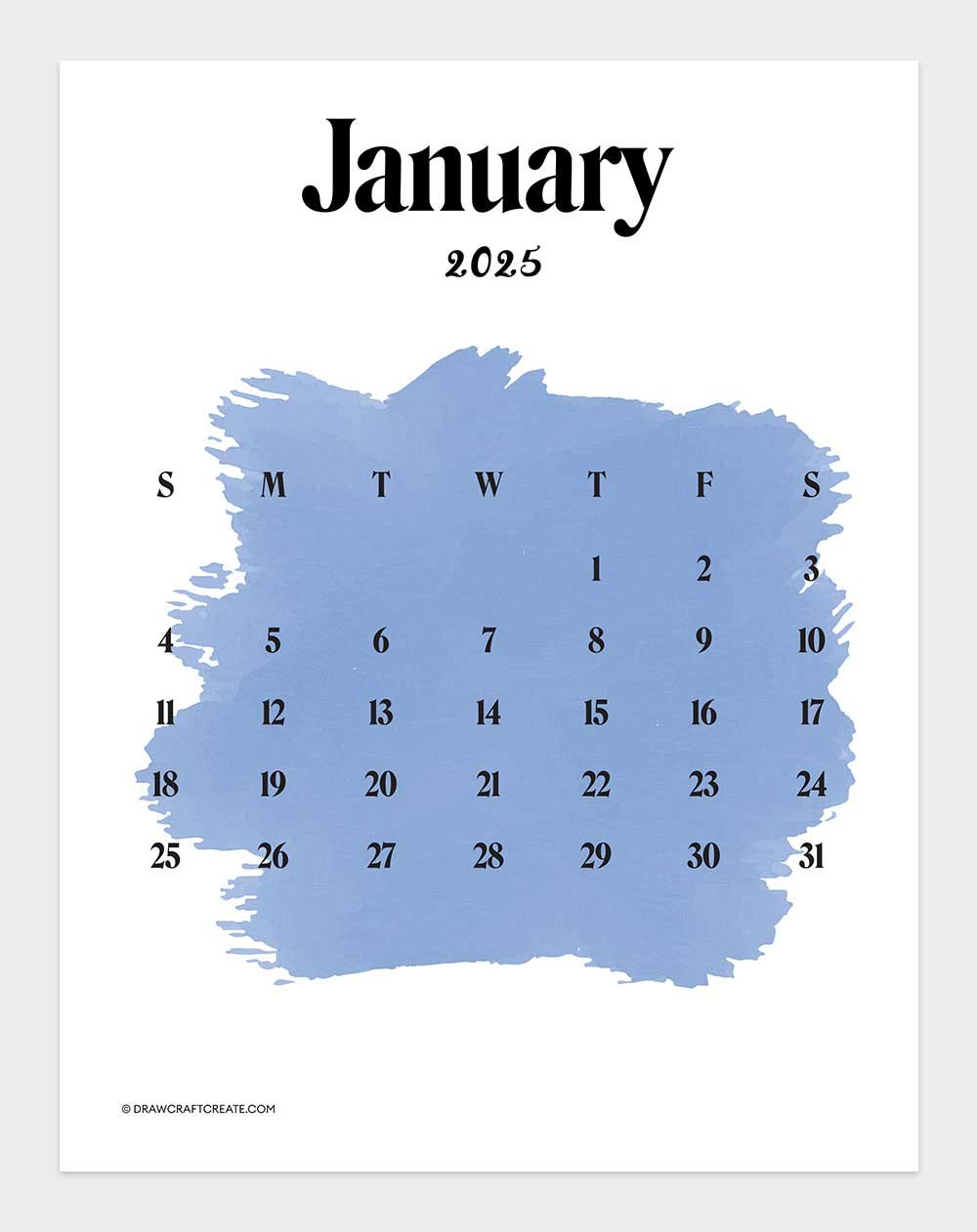 free printable january 2026 calendar