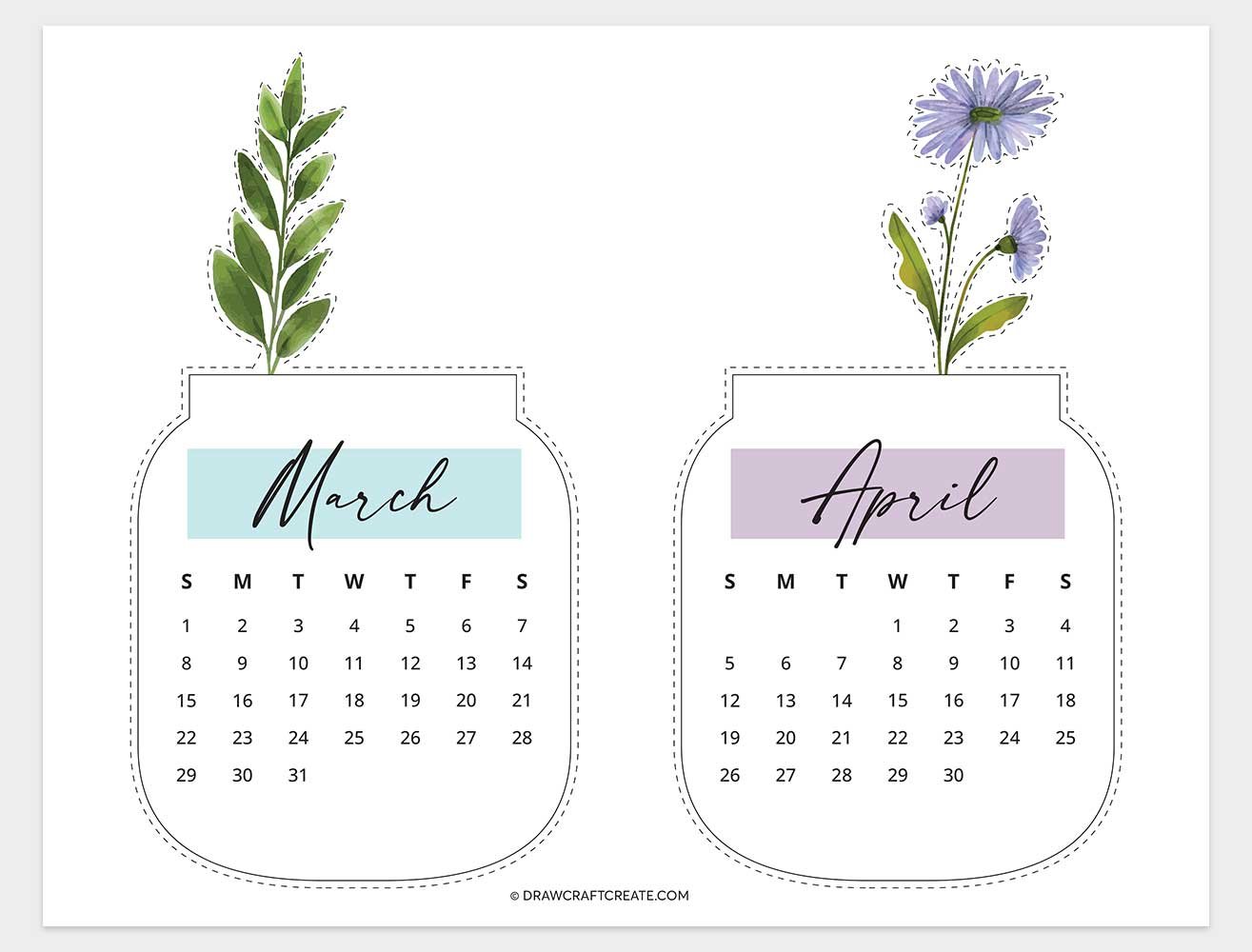 printable 2026 mini desk calendar