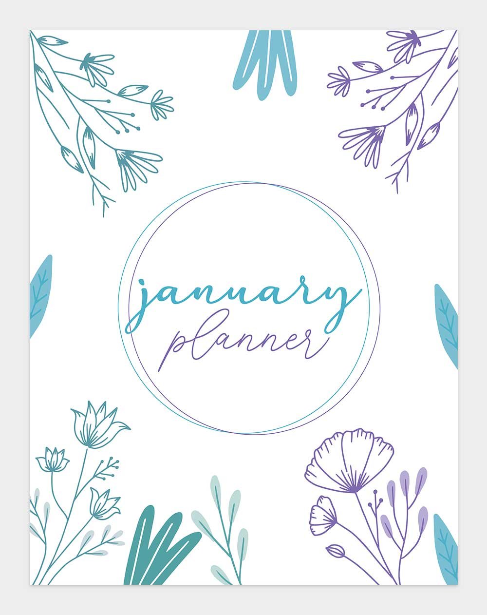 january planner cover